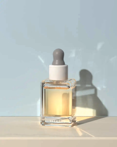 Sérum 1.47 on a travertine ledge.